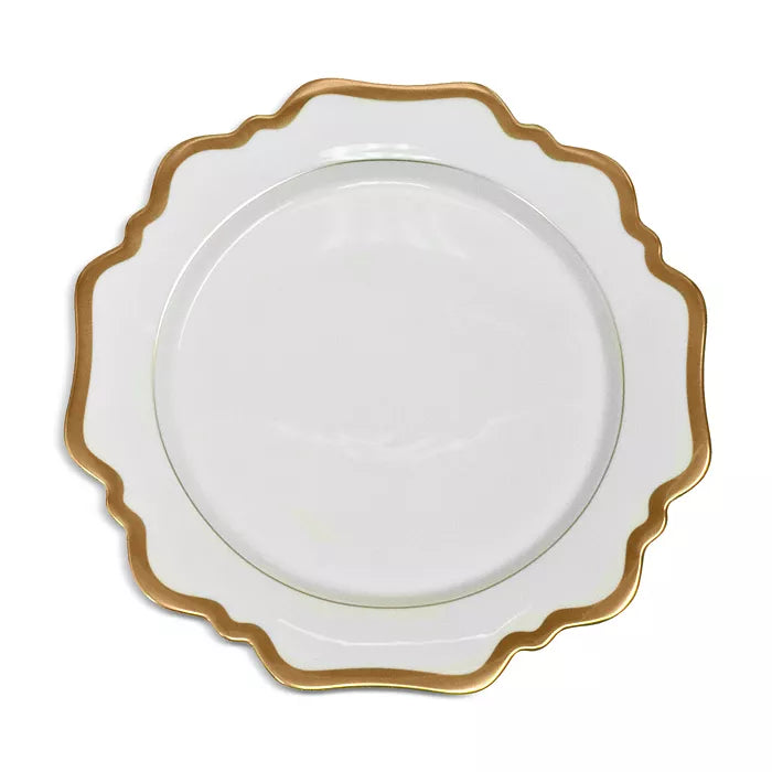 Anna Weatherley "Simply Anna Antique White with Gold" Dinner Plate