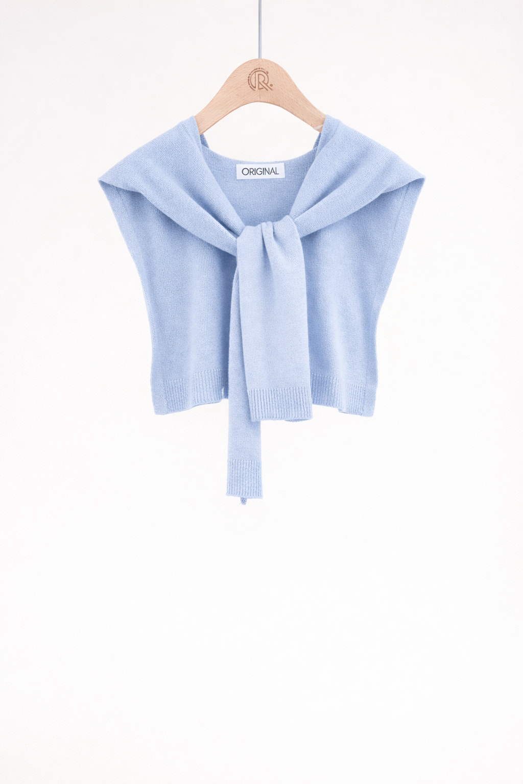 Original USA - Solid Preppy Mock Sweater Wrap