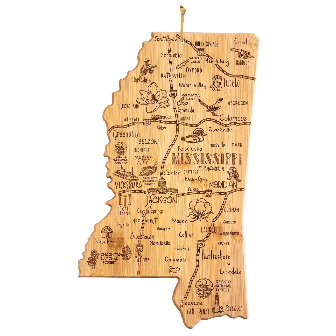 Totally Bamboo Mississippi Cutting Board