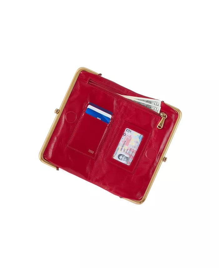 Hobo Lauren Clutch Wallet in True Red