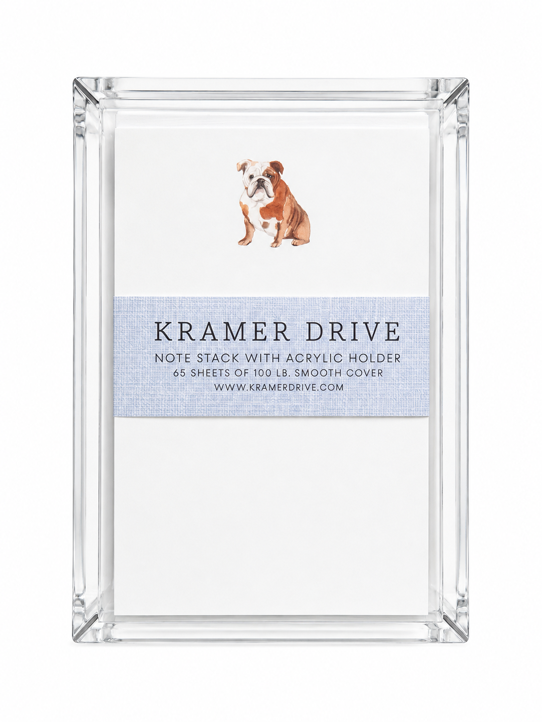 Kramer Drive Bulldog Note Stack with Acrylic Holder