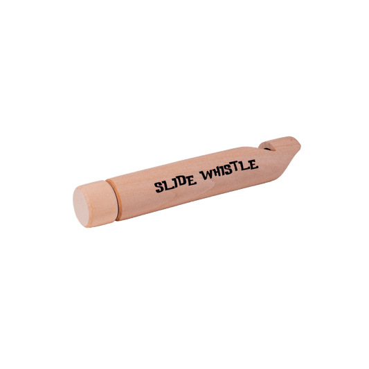 Toysmith Neato Wooden Slide Whistle 6.5 inch natural wood with black text and sliding mechanism