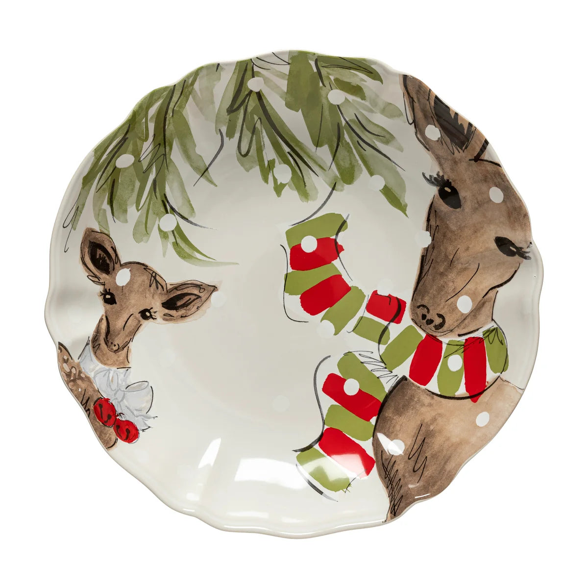 Costa Nova "Deer Friends" Low Serving Bowl