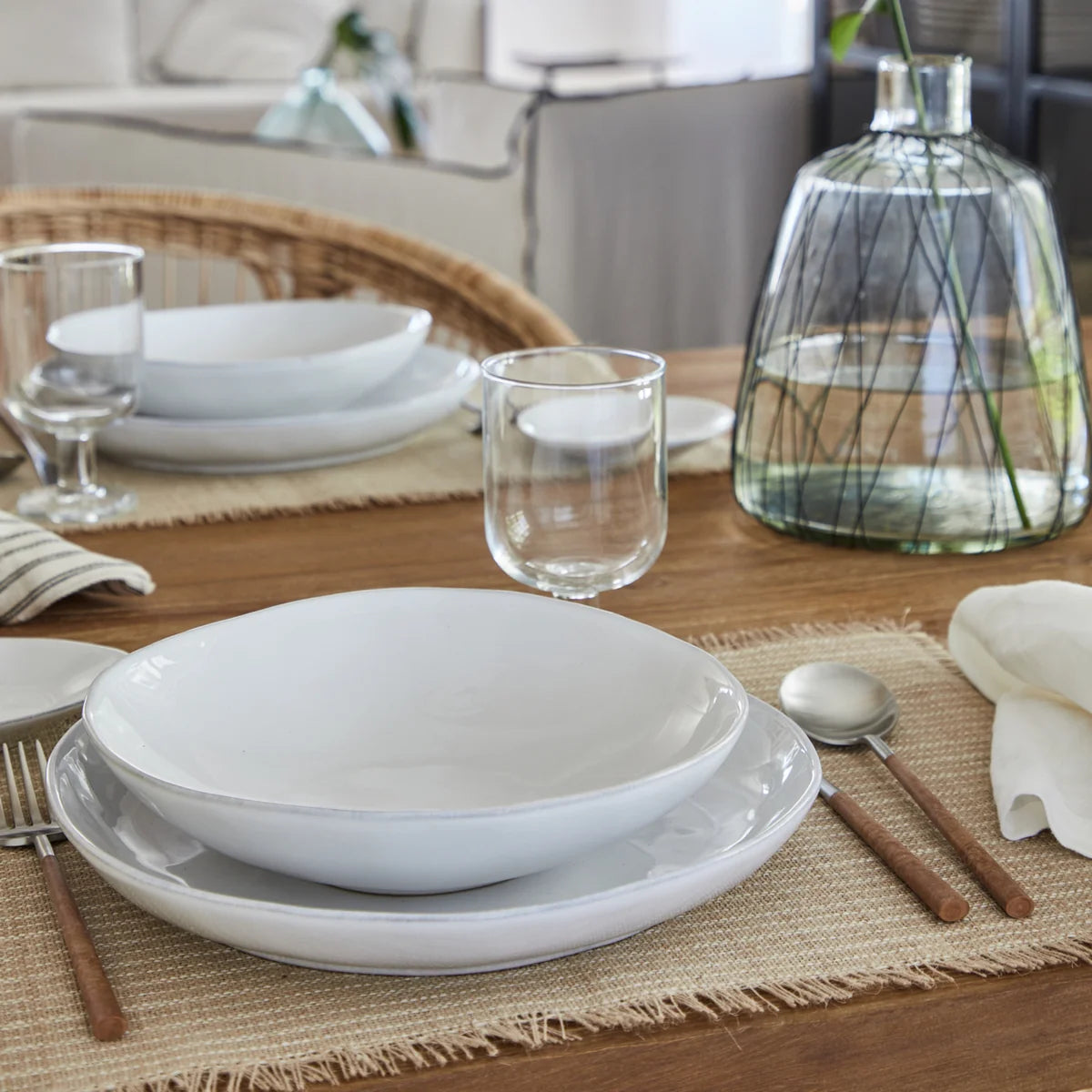 Costa Nova "Livia" White Pasta Bowl