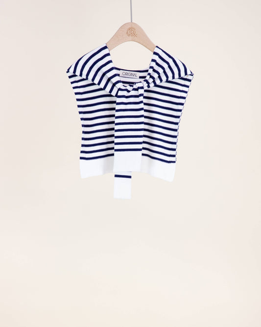 Original USA - Striped Preppy Mock Sweater Wrap