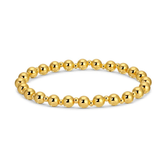 Splendid Iris - 6mm Stretch Bead Bracelets with 3mm Bead Accents