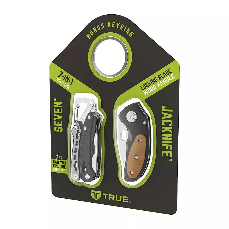 True Utility 2-in1 & 7-in-1 Mult-Tool & Locking Blade Knife