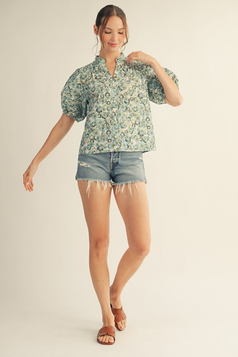 Jodifl Puff Sleeve Floral Top