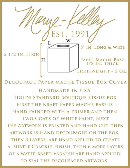 Marye-Kelley - Taupe Linen Tissue Box Cover