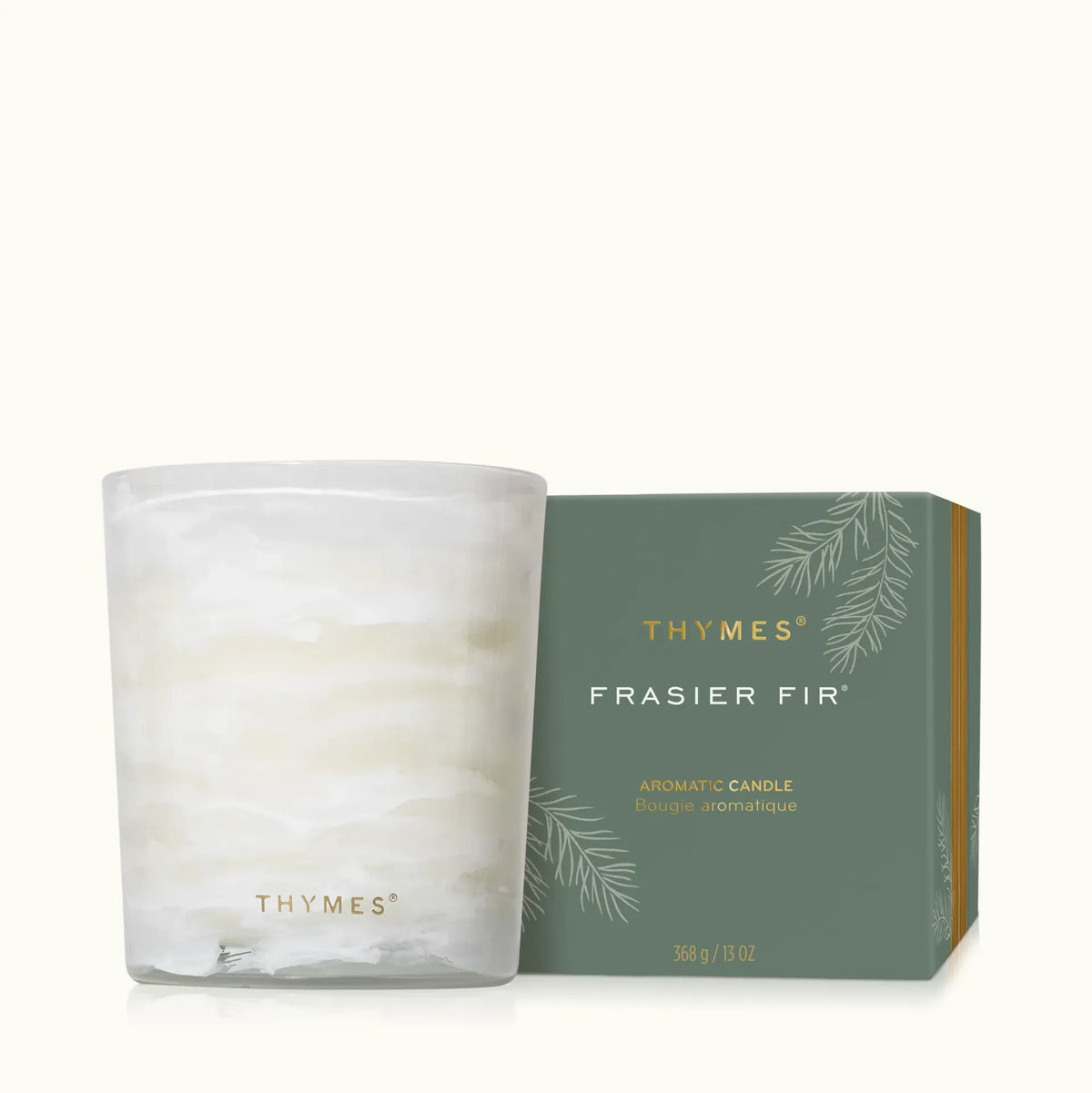 Thymes Frasier Fir Tidings Boxed Candle 13oz