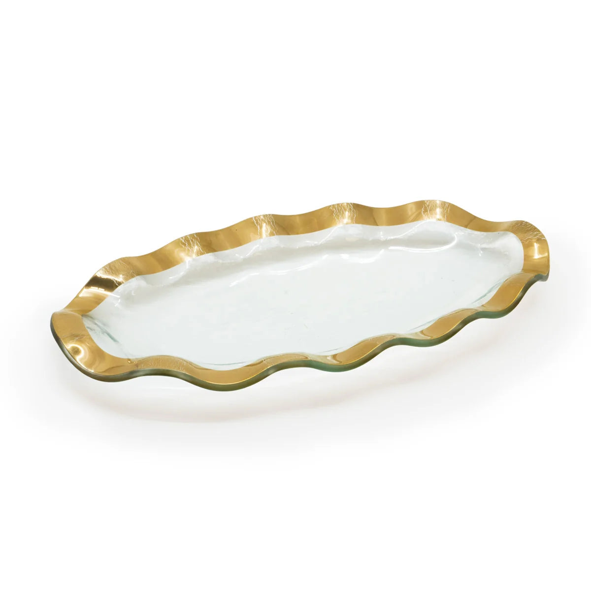 Annieglass Ruffle Mini Oval Tray
