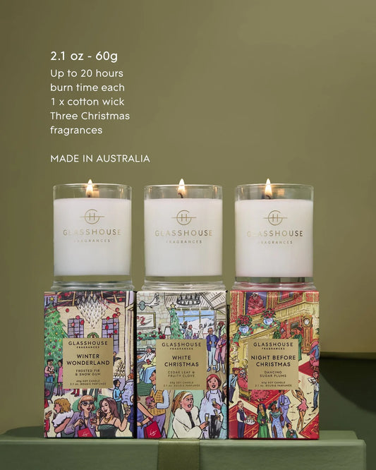 Glasshouse Christmas Candle Trio 2.12 oz