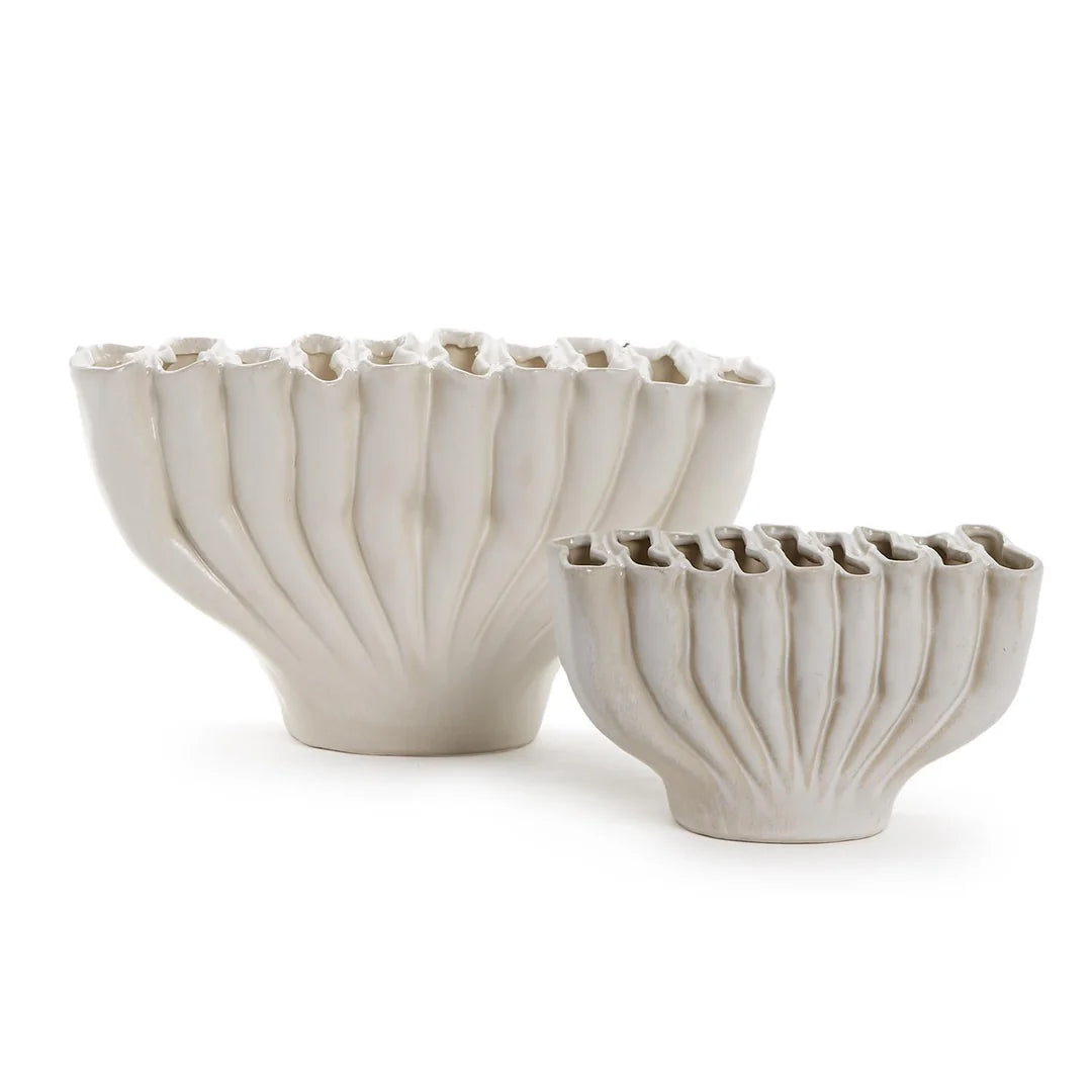 Tozai Banyan White Ceramic Vase (Large)