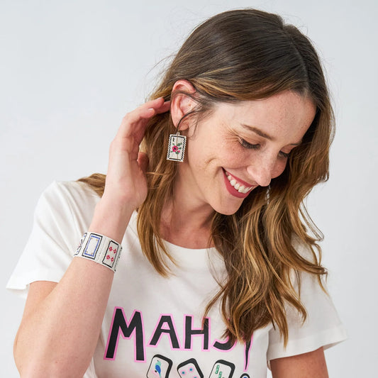 Ink + Alloy Tessa Beaded Mahjong Earrings