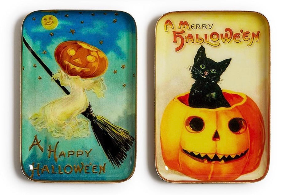 Two's Company Halloween Metal Trays