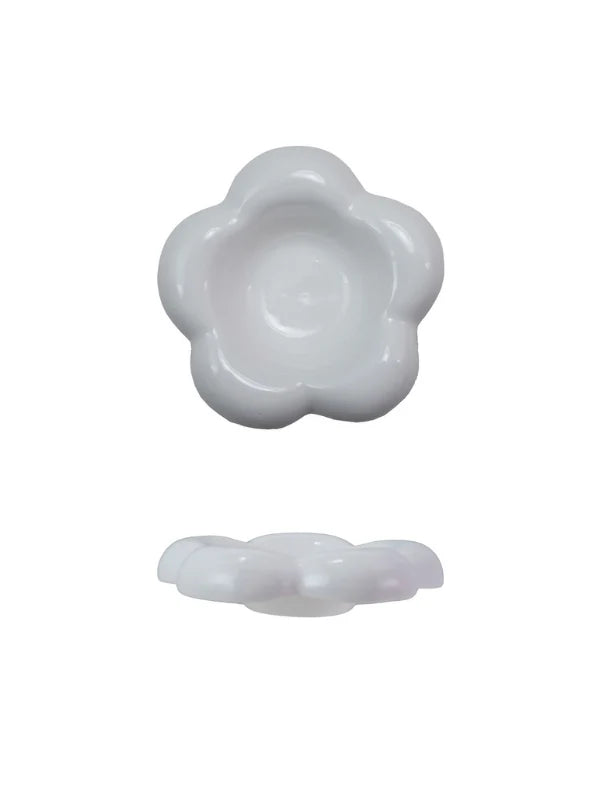 Hazel Mazel - White Ceramic Flower Shaped Dish
