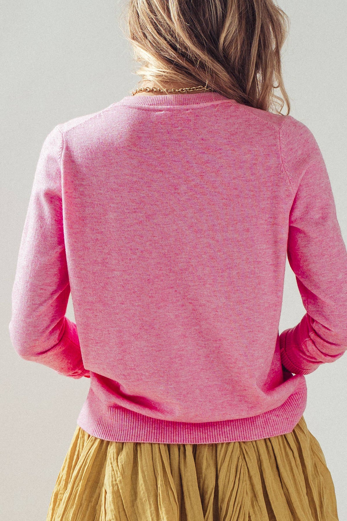 Urban Daizy - Soft Viscose Blend Crewneck Knit Pullover