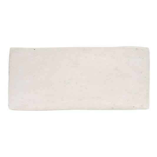 Santa Barbara Design Studio Paper Mache Riser Long in cream, top-down view