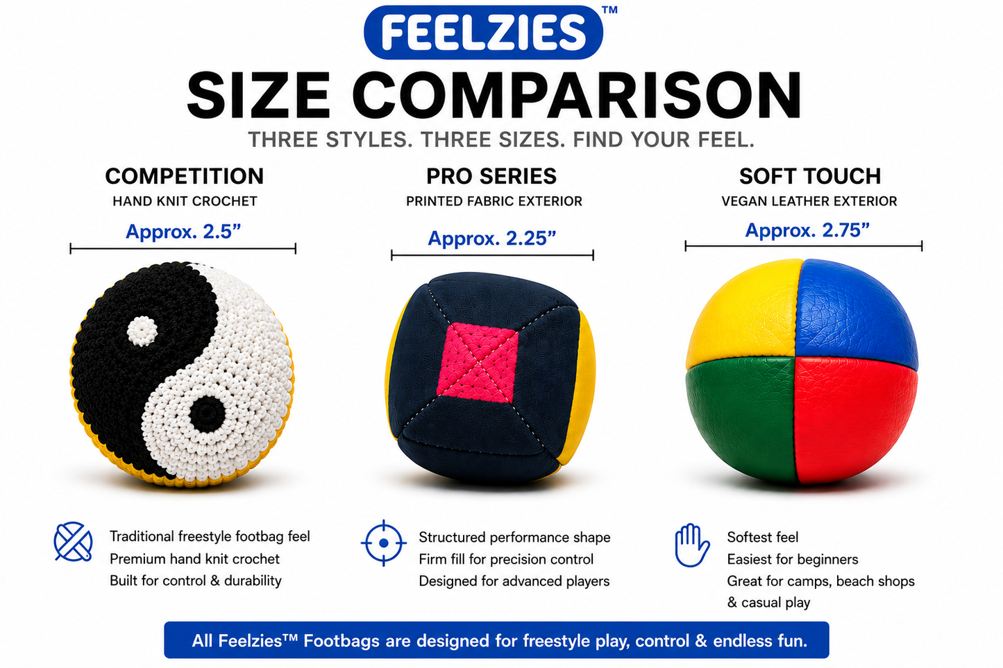 Feelzies Soft Touch Footbags