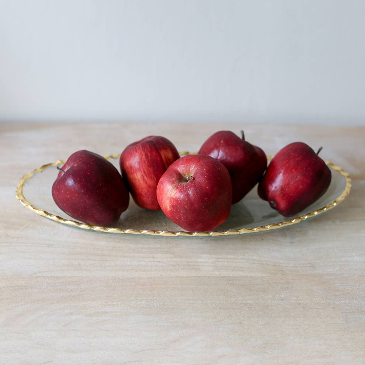The Royal Standard - Fairbanks Oval Platter Clear/Gold 21.25x2.5x9