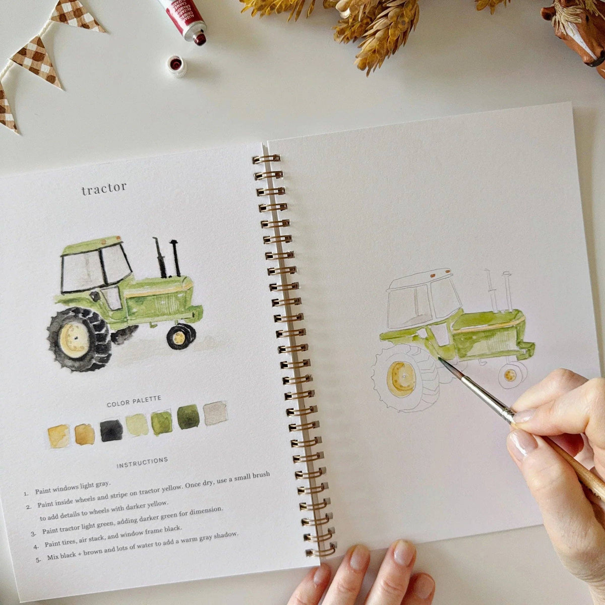 emily lex studio - Farm watercolor workbook