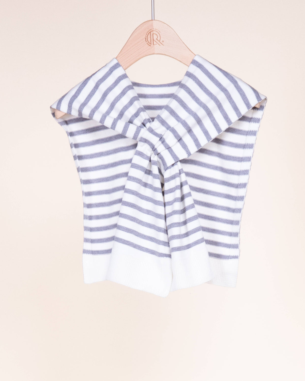 Original USA - Striped Preppy Mock Sweater Wrap