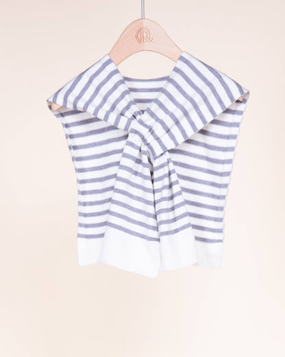Original USA - Striped Preppy Mock Sweater Wrap