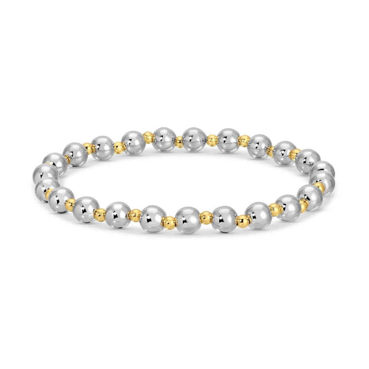 Splendid Iris - 6mm Stretch Bead Bracelets with 3mm Bead Accents