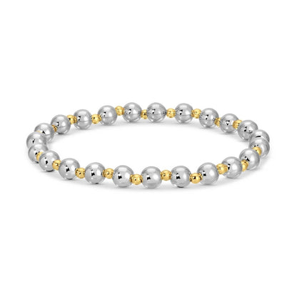 Splendid Iris - 6mm Stretch Bead Bracelets with 3mm Bead Accents