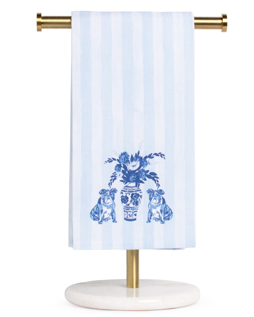 The Royal Standard Callie Bulldog Striped Hand Towel