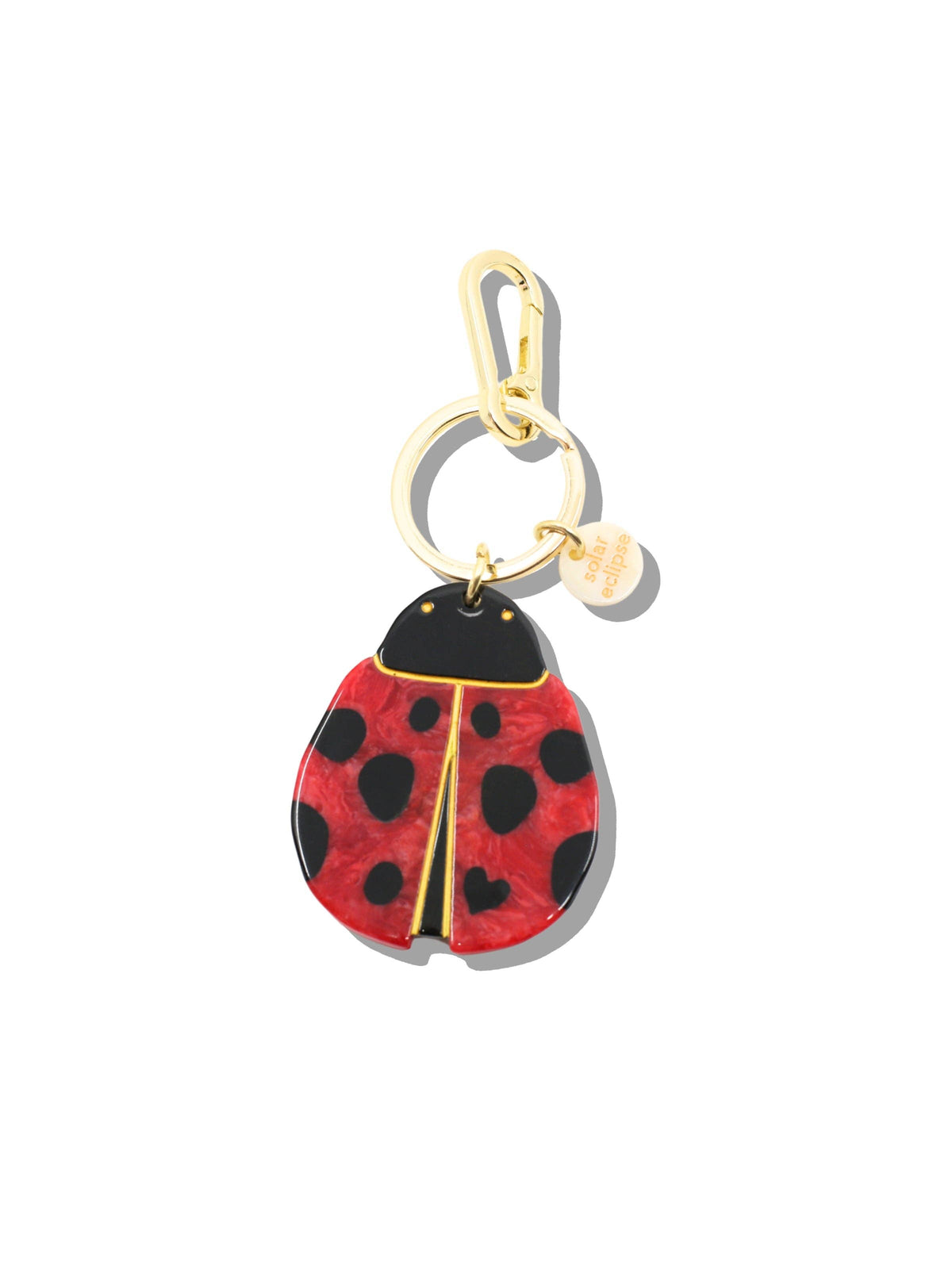 Solar Eclipse - Hand-painted Lady Bug Bag Charm + Keychain