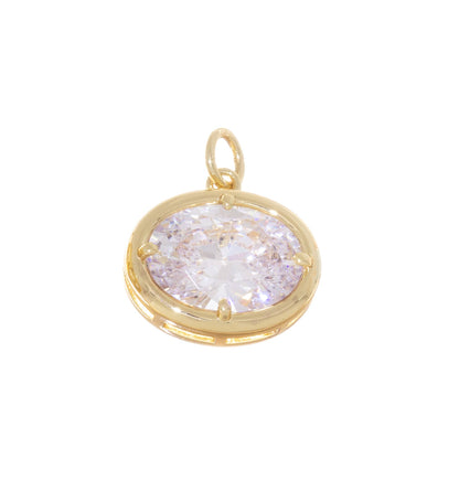Jewel Pledge - Oval Top Quality CZ Pendant For Jewelry Making, CPG-CPS3067