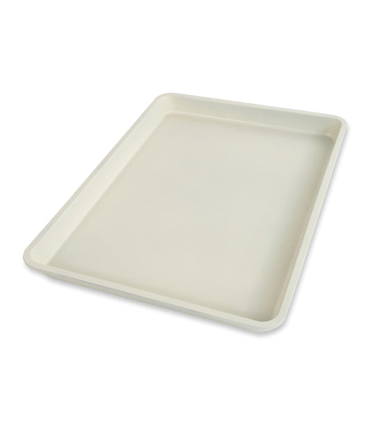USA Pan Cream Seamless Half Sheet, cream-colored rectangular baking pan