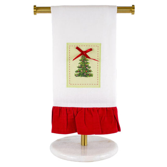 The Royal Standard Noelle Tree Ruffle Hand Towel