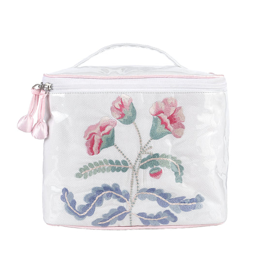 Lenora Pink Carnation Train Case