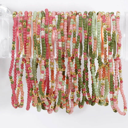 Splendid Iris - Assorted 2mm Stretch Seed Bead Bracelets