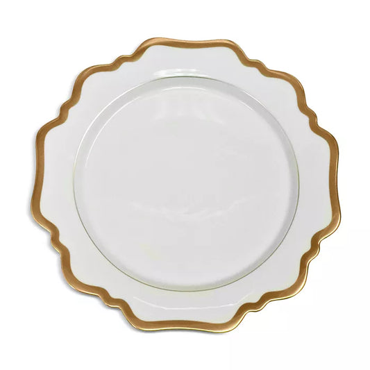 Anna Weatherley "Simply Anna Antique White with Gold" Dinner Plate