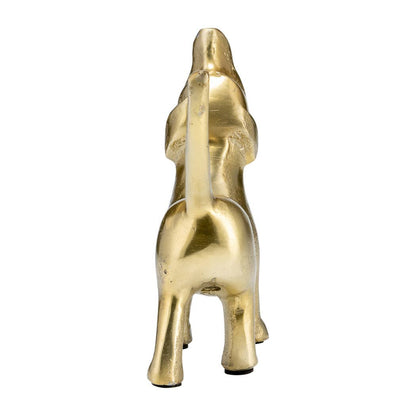 Sagebrook Home - Decorative Figurine - Gold Metal Modern Howling Dog, 7 in.