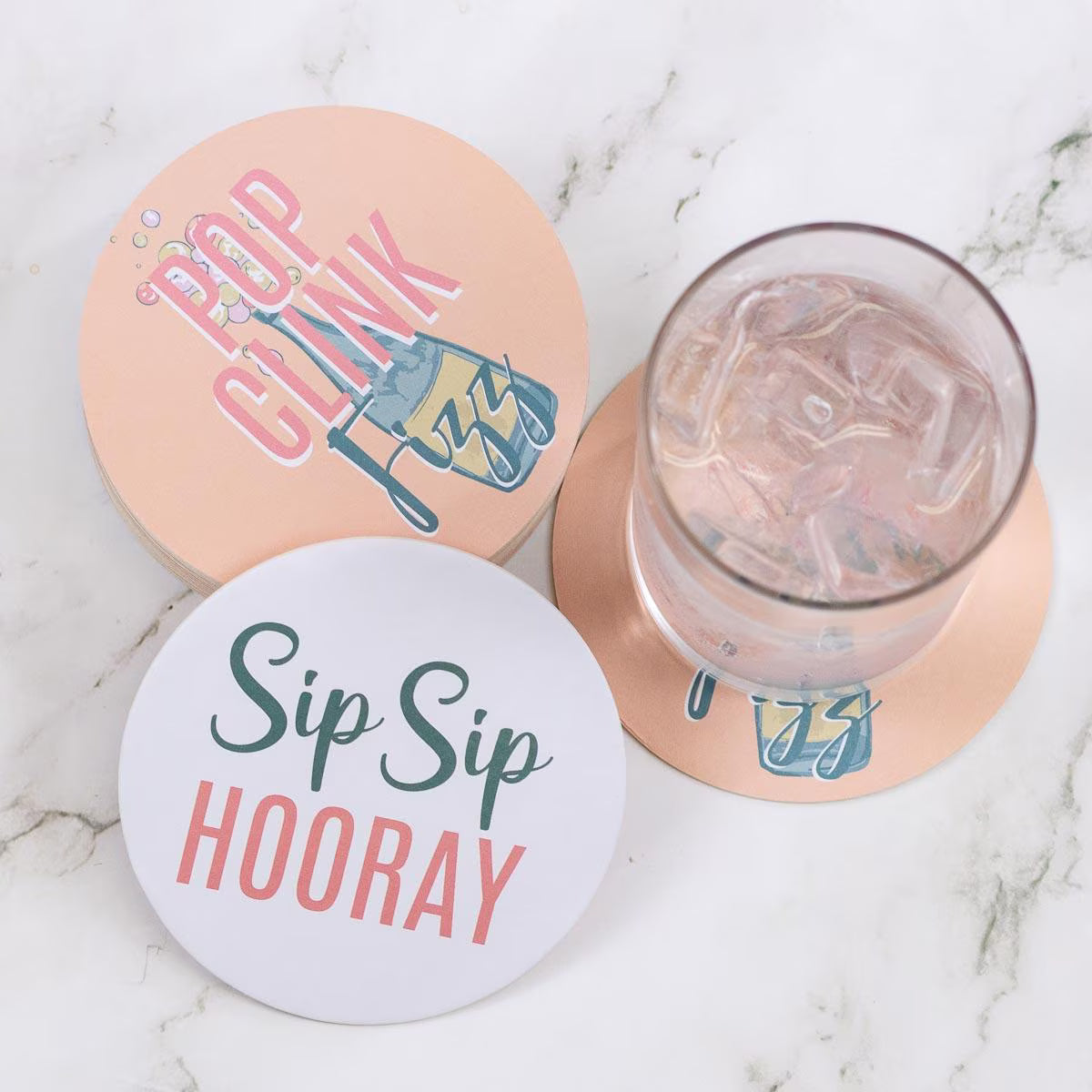 The Royal Standard Champagne Reversible Paper Coasters