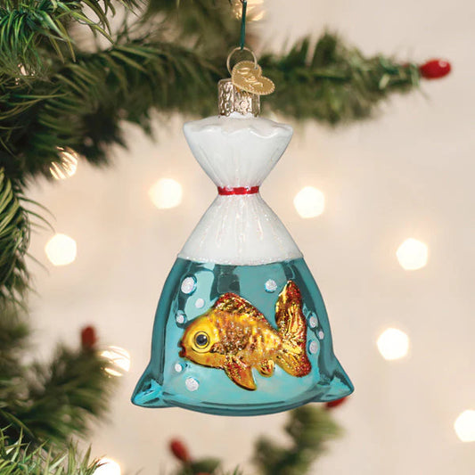Old World Christmas Goldfish in a Bag Ornament