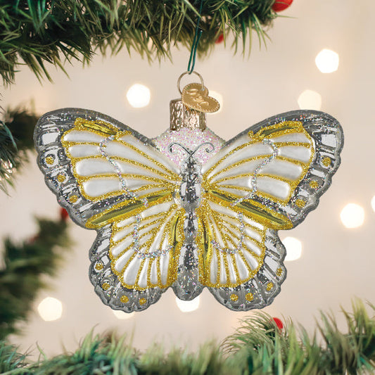 Old World Christmas Sterling Butterfly Ornament