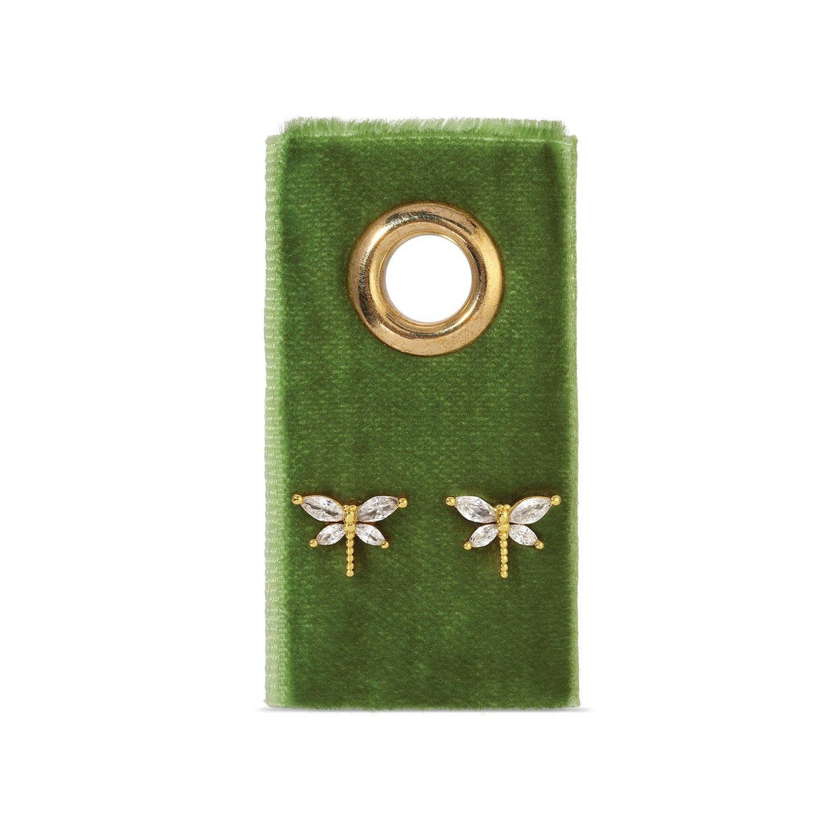 Splendid Iris - Dragonfly Studs On Velvet Gift Tag