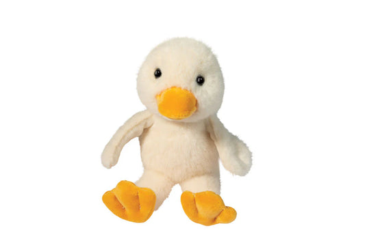 Douglas Flap Duck plush toy with cream body, orange beak and feet