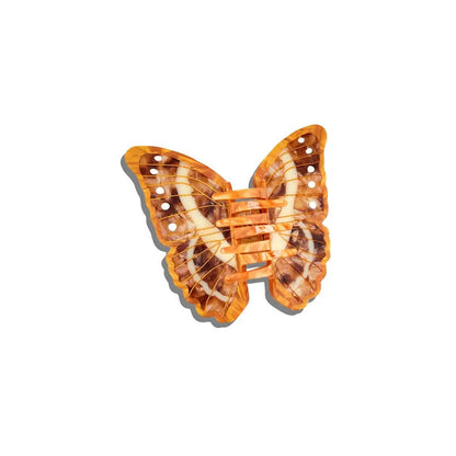 Solar Eclipse - Hand-painted Morpho Butterfly Claw Hair Clip