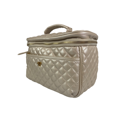 PurseN (new) - Classic Train Case - Pearl Quilted