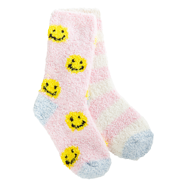 World's Softest® Socks - Kids Cozy Crew Smiles and Stripes