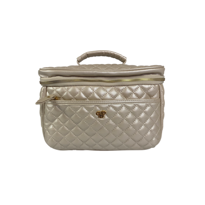 PurseN (new) - Classic Train Case - Pearl Quilted