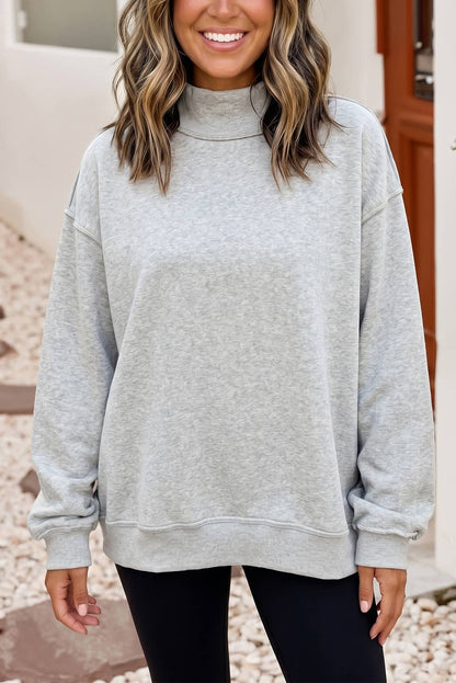 Little Daisy Closet - Game Day Oversize Reversible Mock Neck Sweatshirt | S-4X