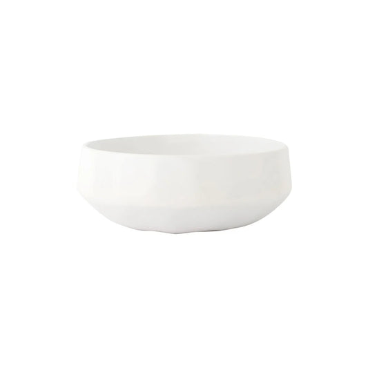 Viva by Vietri Aria White Medium Bowl with clean geometric sides