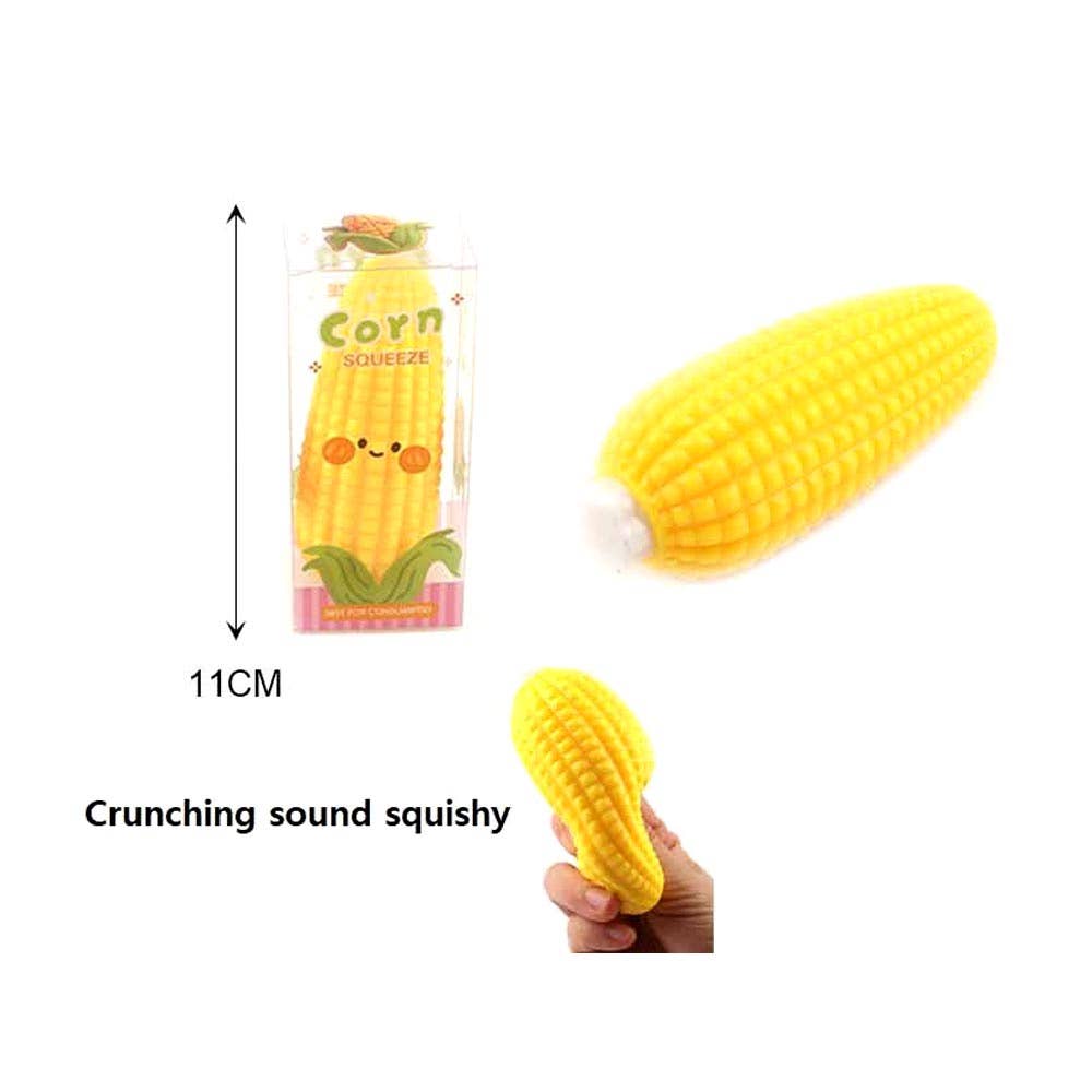 Sensibling Corp. - 12PCS - ASMR Crunchy Corn Shaped Crunching Sound Squeeze Squishy Stress Relief Toy